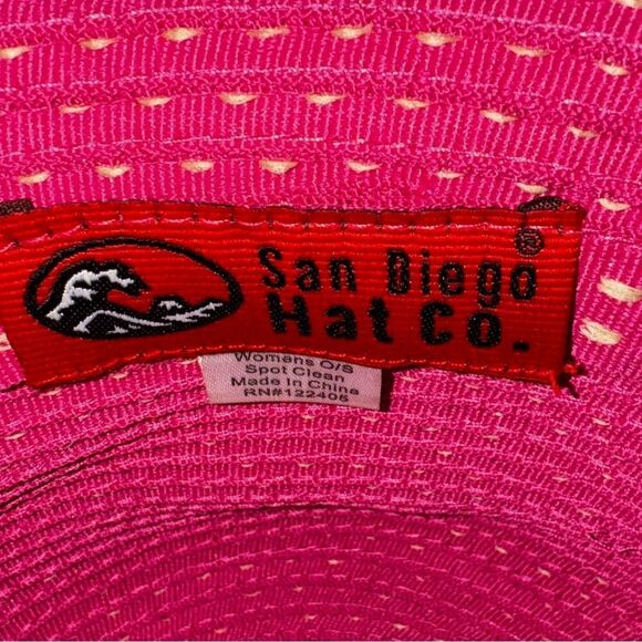 San Diego Women's Pink Ribbon Braid Hat with 5” brim EUC - Picture 7 of 16